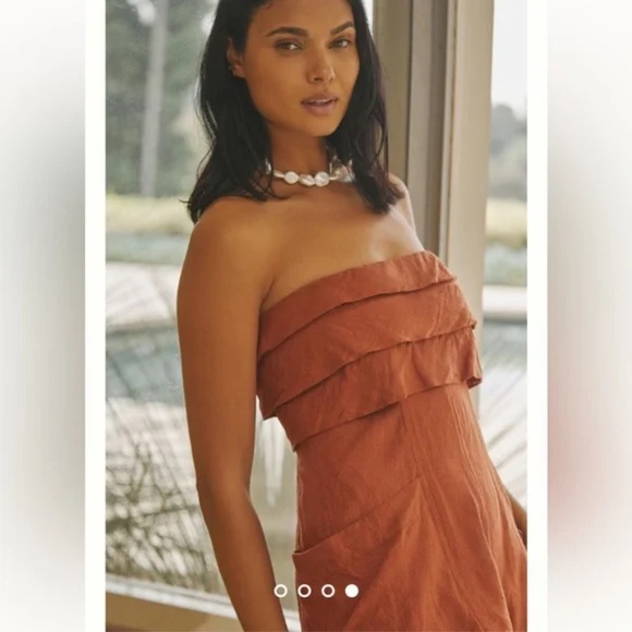 Anthropologie Pants - NWT Anthropologie Strapless Linen Romper